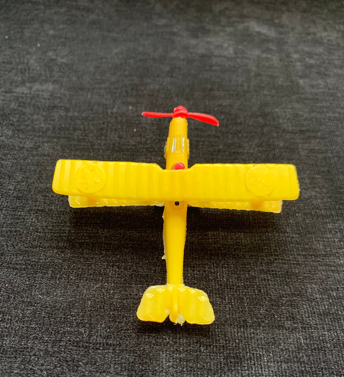 1970's WWI Bi Plane Plastic Figurine Toys, Set of 2, JN-4 Jenny and French Nieuport