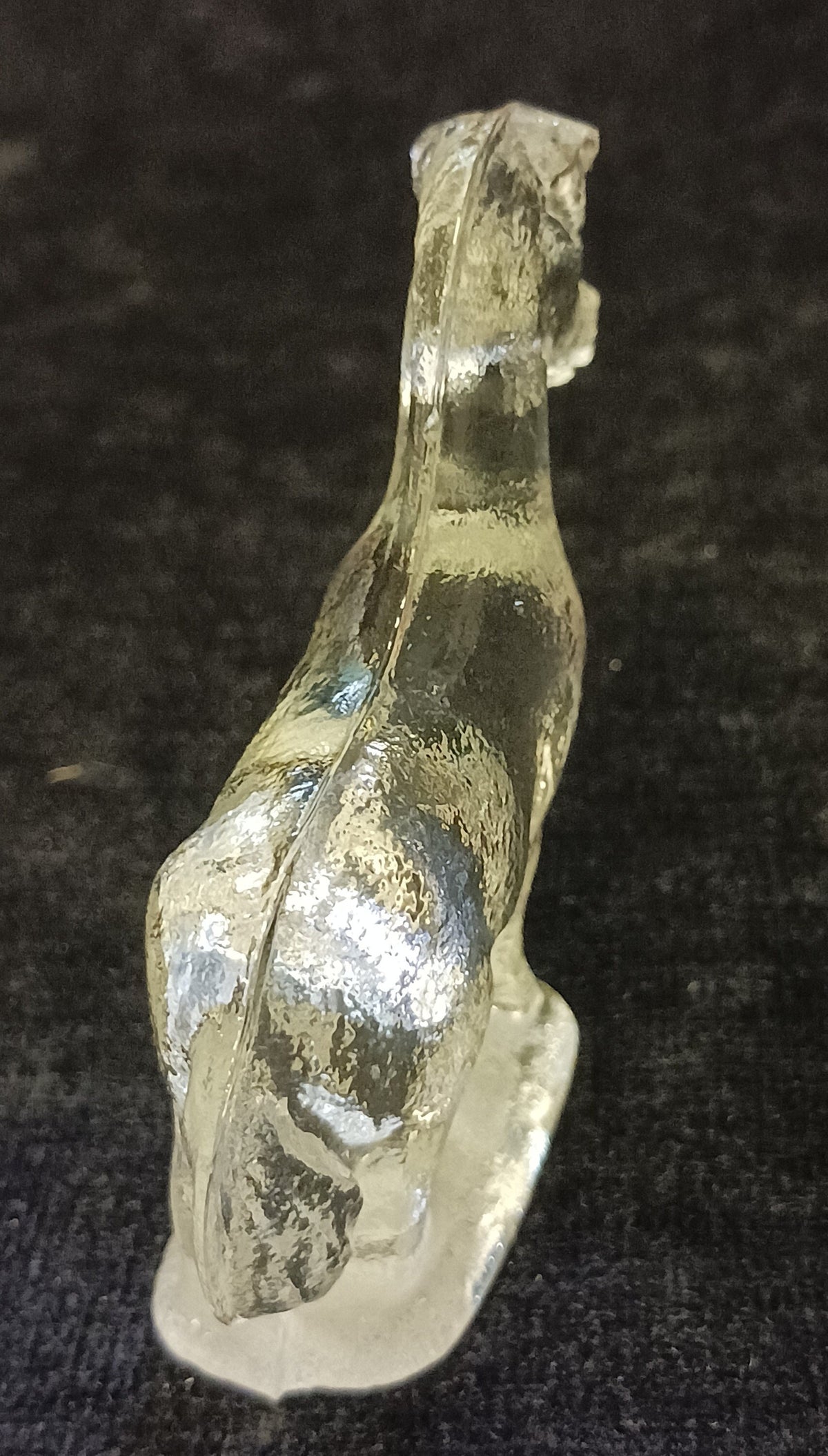 Wonderful Miniature Glass Horse Figurine - Horse Statue made of Glass -Chipped ears
