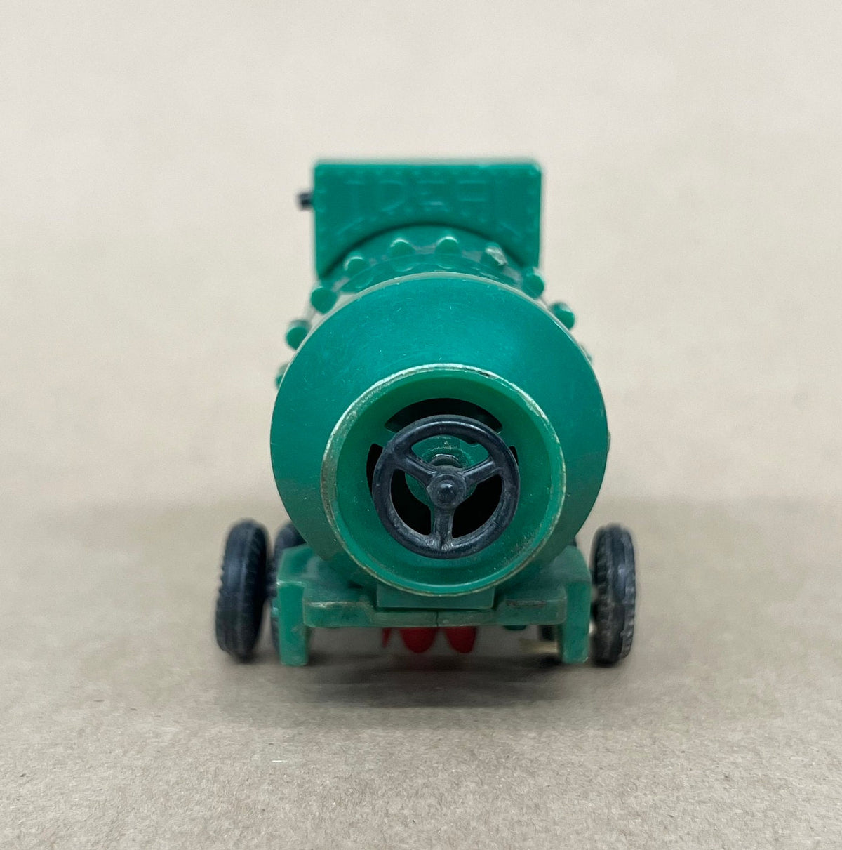 RARE Concrete Mixer Truck - Ideal Mechanical Toy, Made in the USA - No. I-662 2 - Original tires work Lift Mechanism on side works perfectly