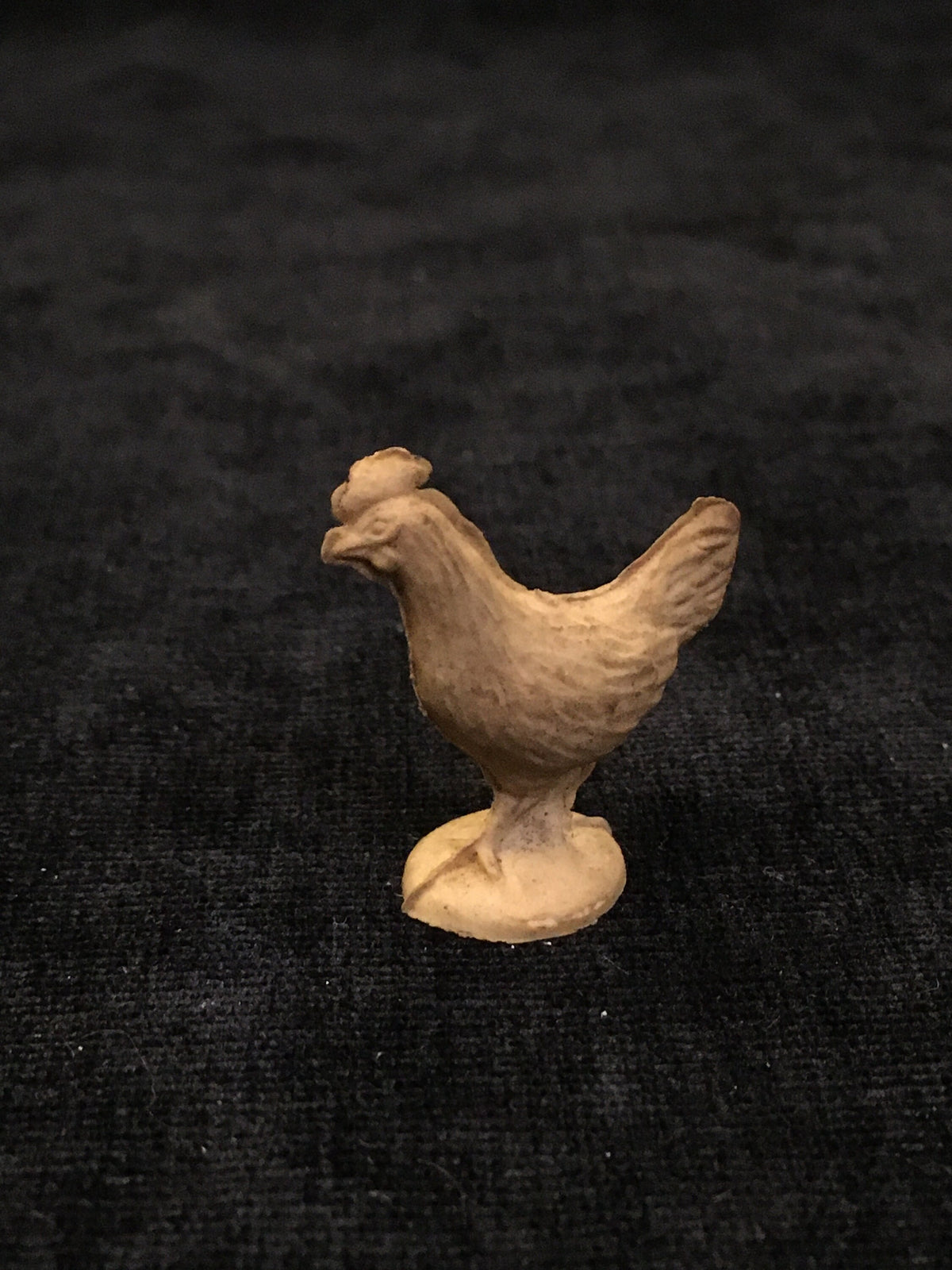 Vintage Auburn Chicken Hen Fowl Rubber Toy - from Farm Set