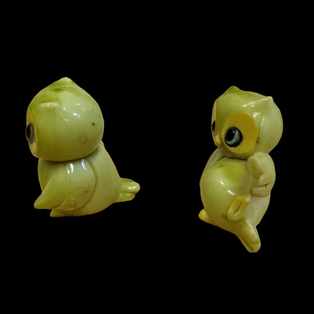 Owl Figures - Adorable Set- Early Hard Plastic- Made in Hong Kong