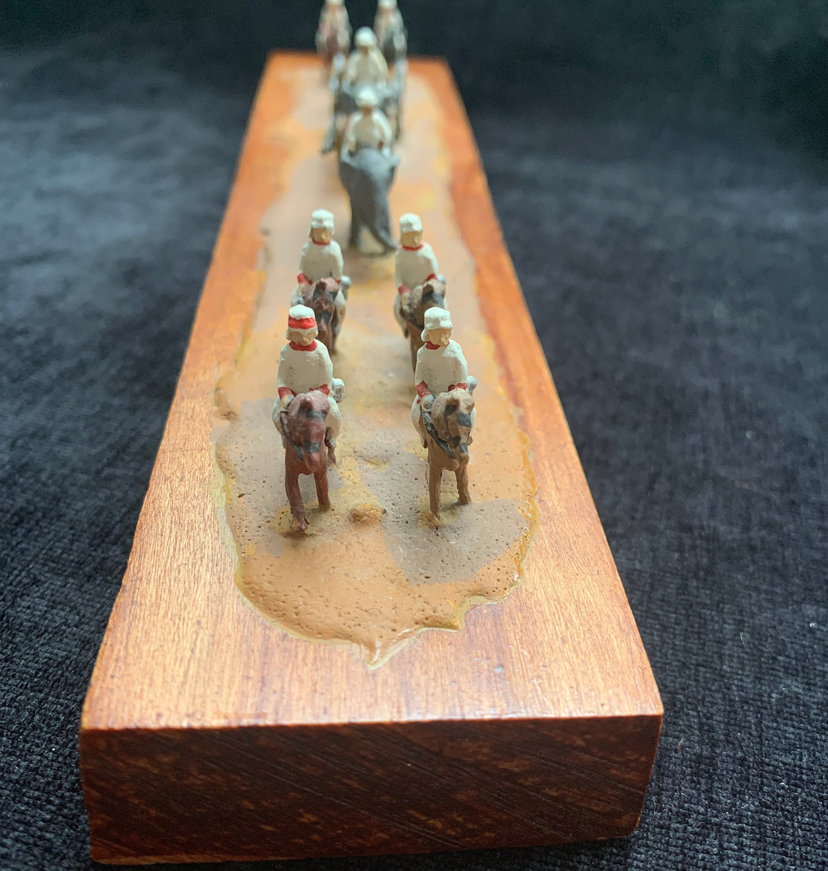 Lead Soldiers 25mm Wearing Dessert Uniforms With Elepants Pulling Artillary Wagons