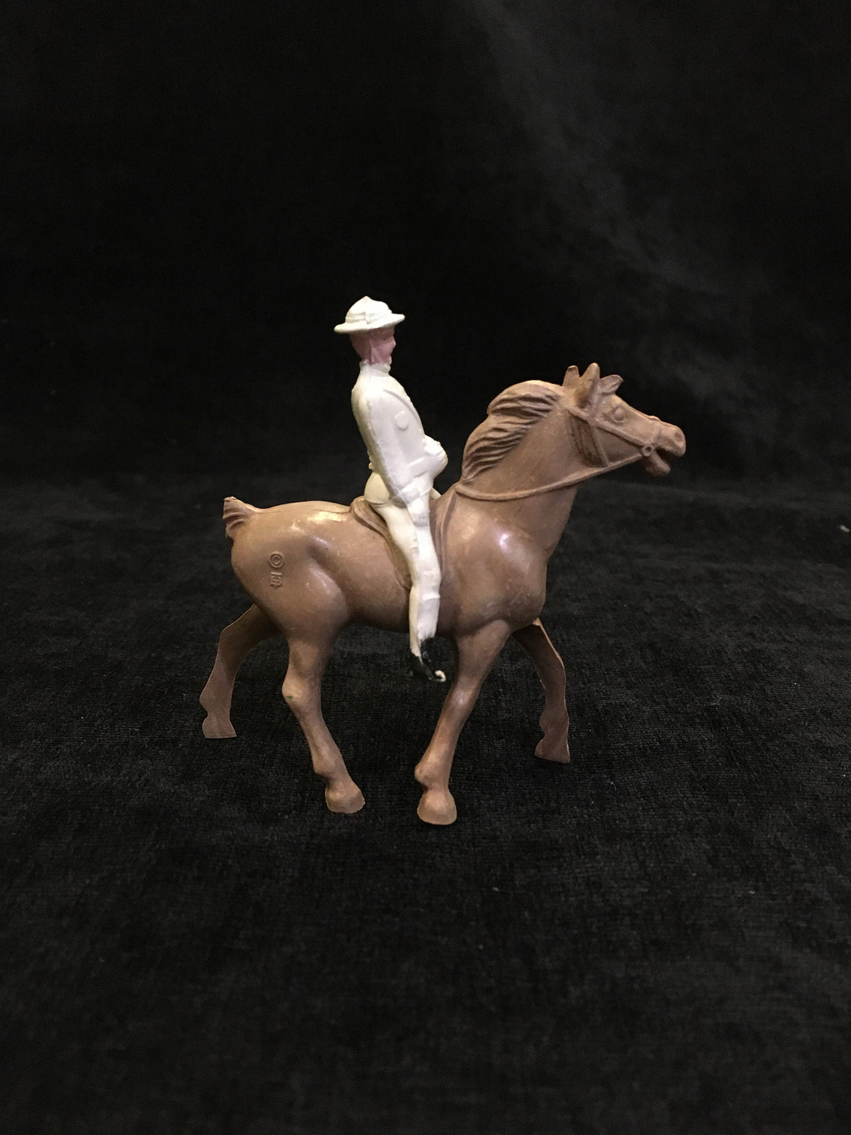 Bergen Berton Standing Horse and Officer Policeman in White Rider, Vintage