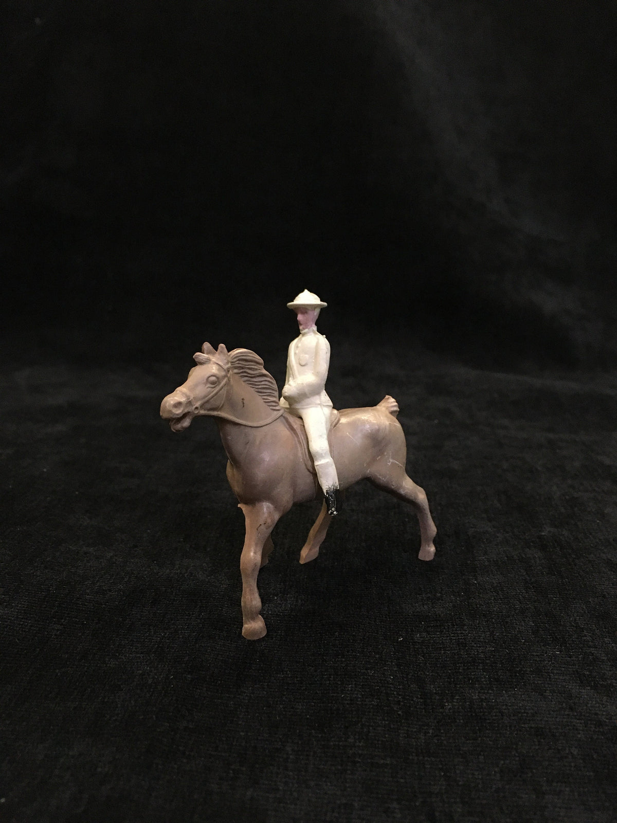 Bergen Berton Standing Horse and Officer Policeman in White Rider, Vintage