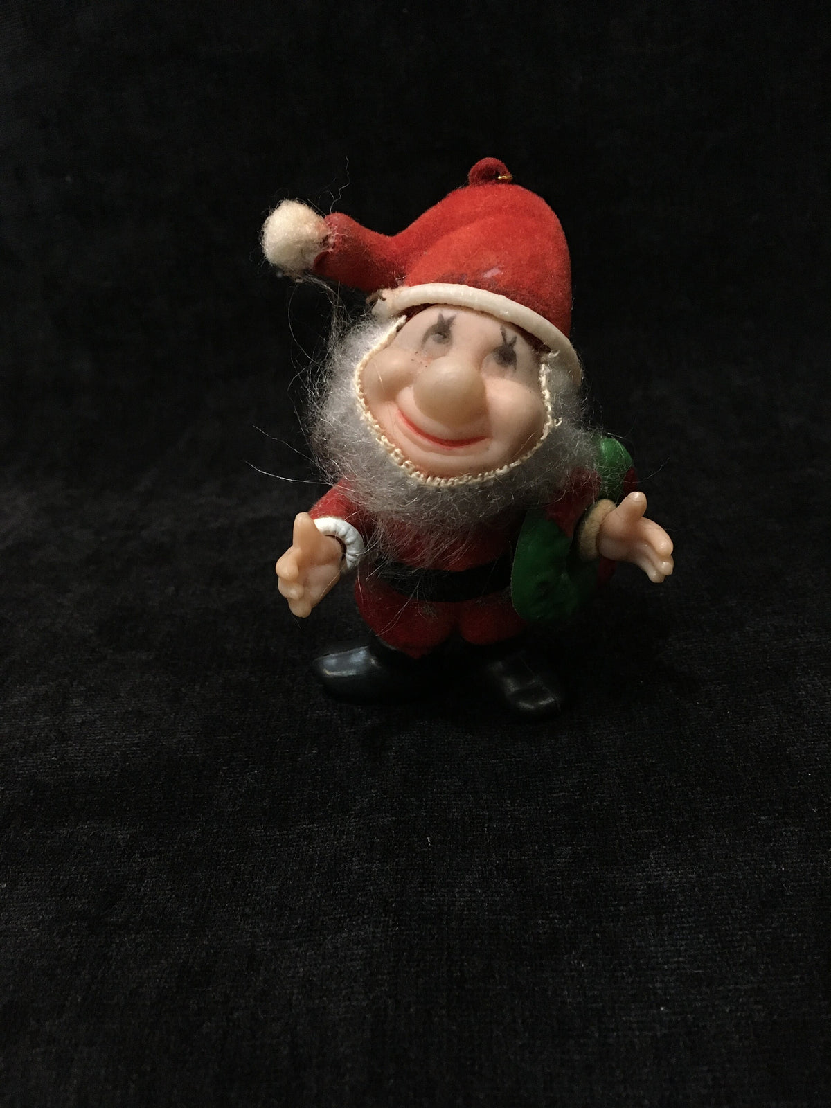A "Dwarf" Santa 1950s- Flocked Red Outfit