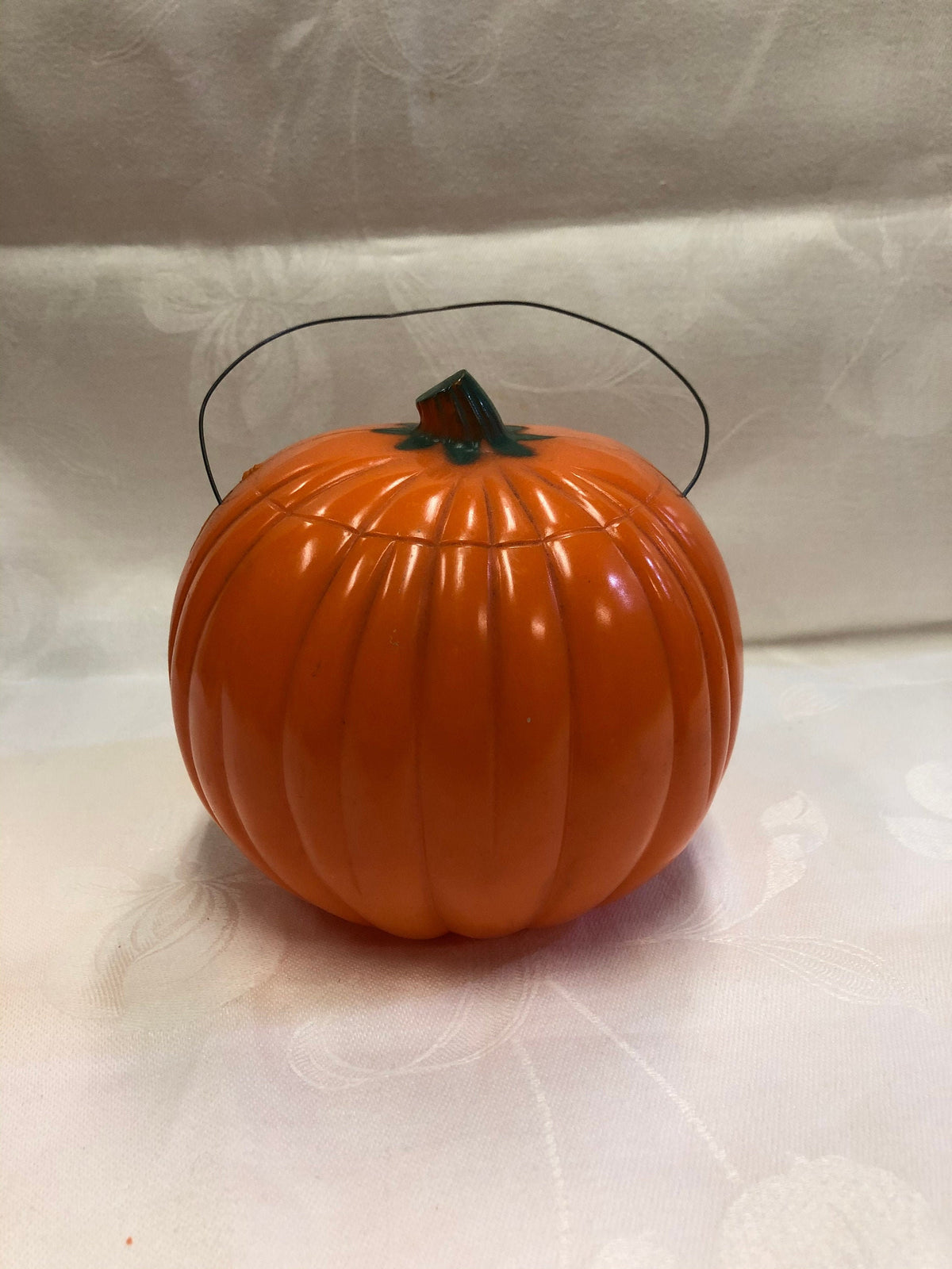 Blow Mold Halloween Jack-O-Lantern Light, Original Light Missing, Vintage