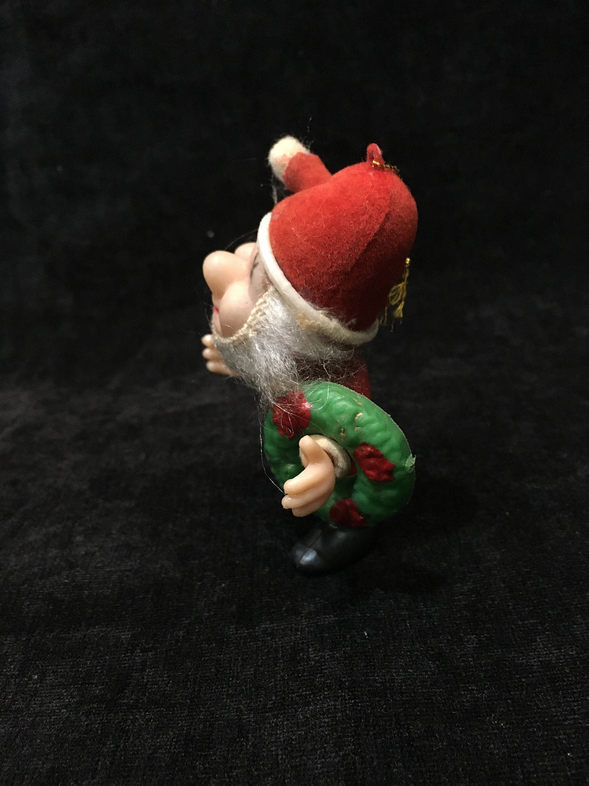 A "Dwarf" Santa 1950s- Flocked Red Outfit
