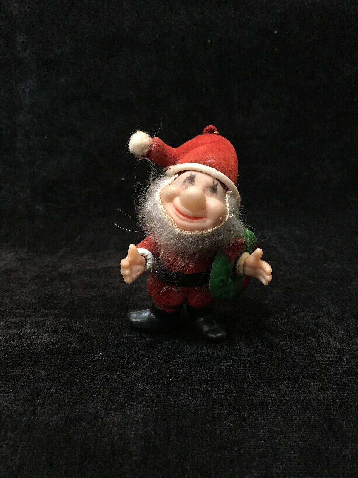 A "Dwarf" Santa 1950s- Flocked Red Outfit