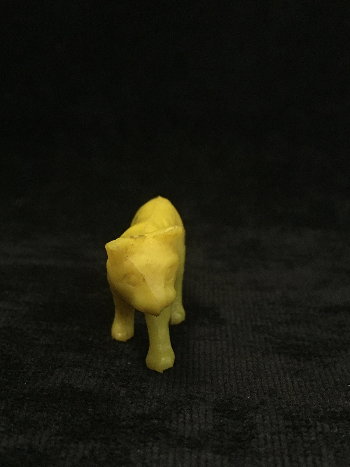 Bergen Toy & Novelty Barn Cat Yellow, Vintage