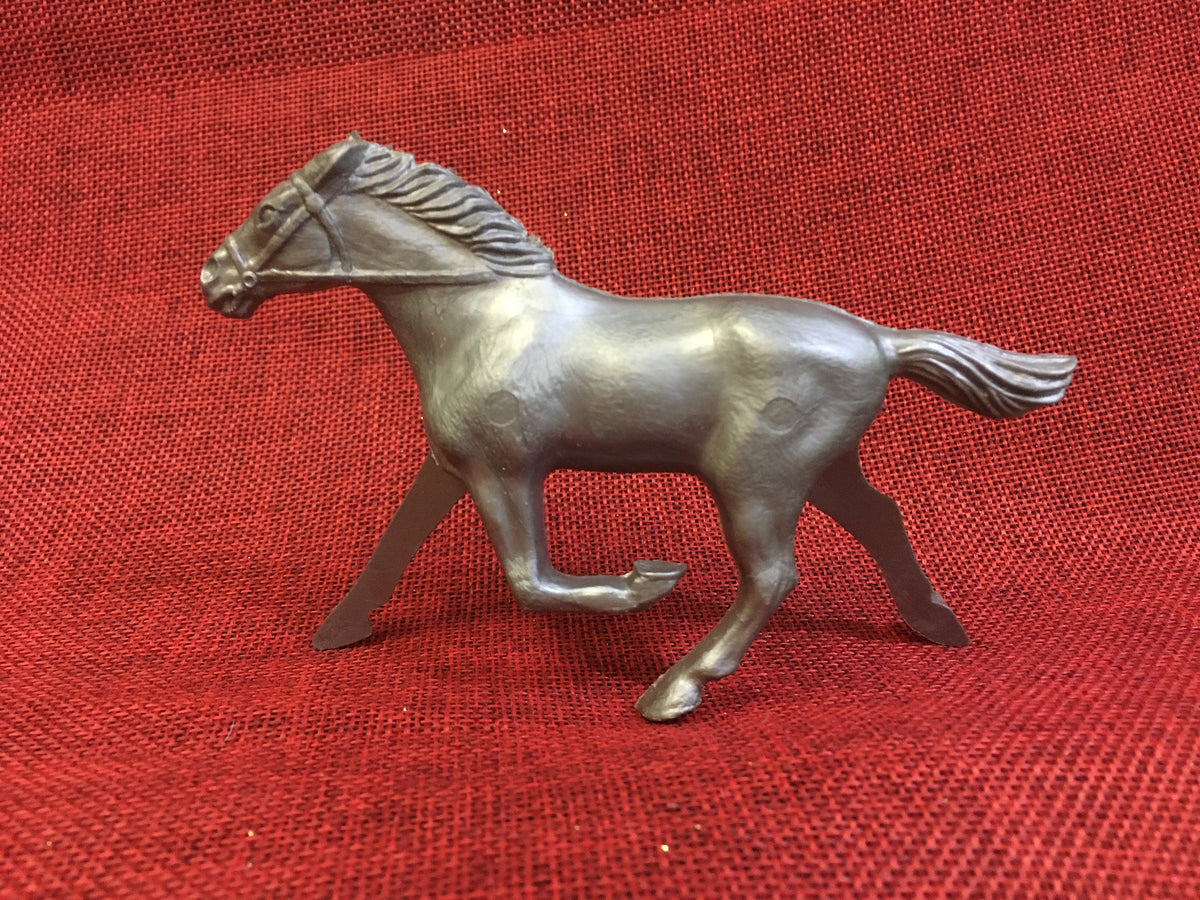 Toy Horses, Trotter, Silver, Grey Vintage