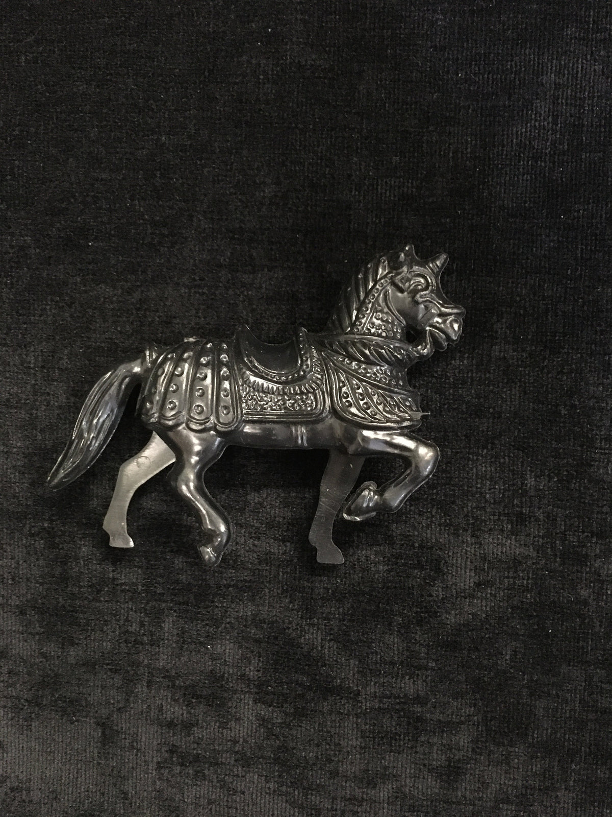 1960s Medieval Lido Knights Mounted Horses Black Red