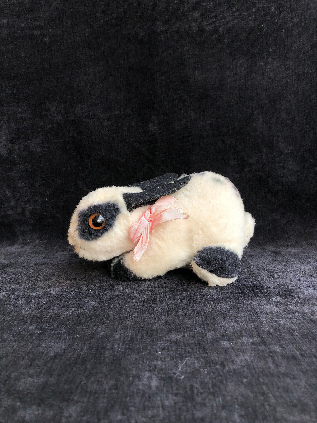 Steiff White And Black Wool Timmy Rabbit, Vintage