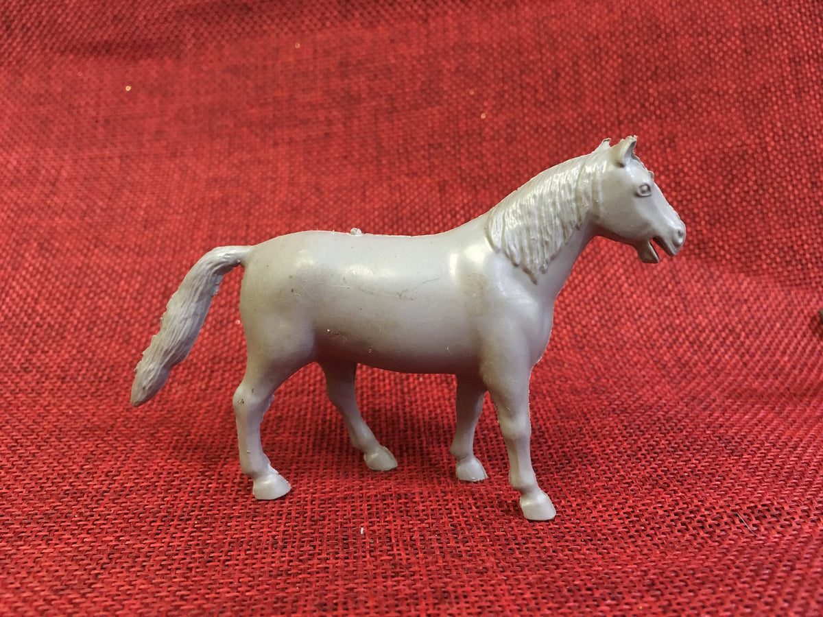 Toy Horses, Trotter, Silver, Grey Vintage