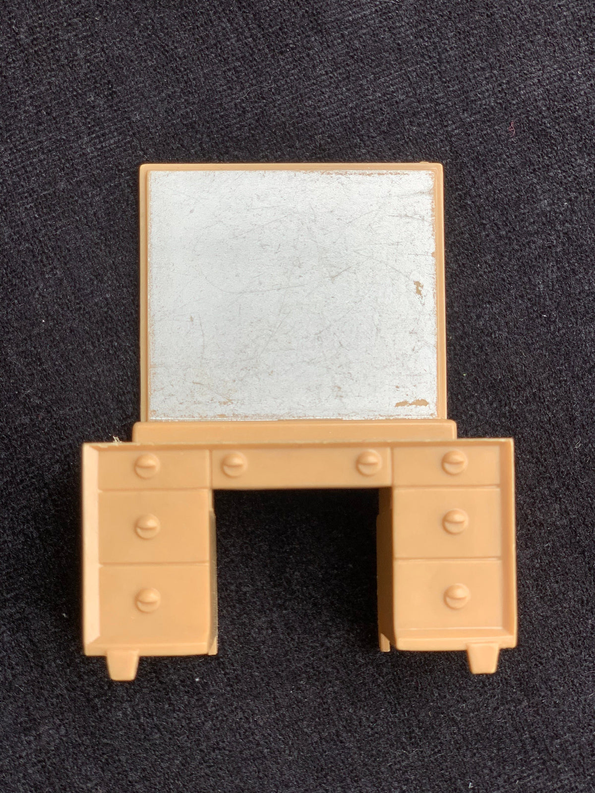Dollhouse Beige Bedroom Vanity 1950s