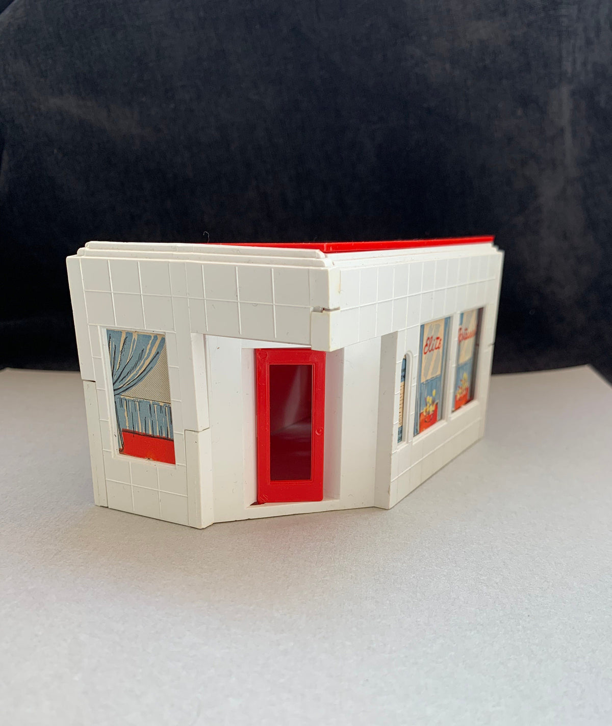 Gas Station Restaurant Doll House  5 piece Set-Outhouse, Phone Booth, Flower Stand