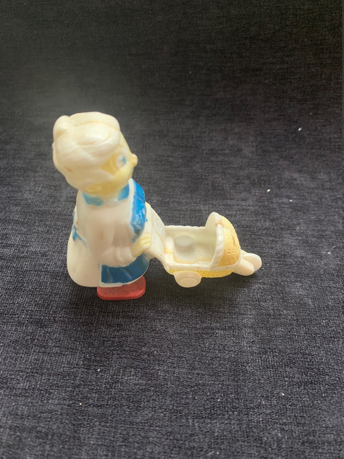 Grandma with Baby and Buggy Ramp Walker By Marx- 1960's