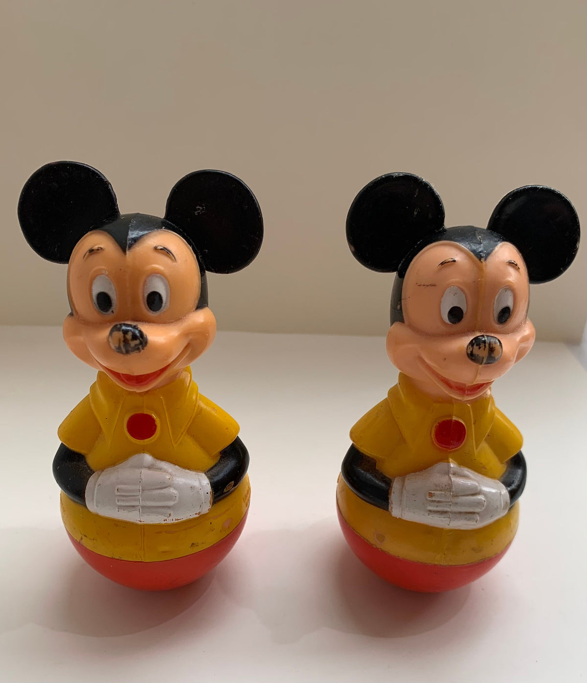 Disney Vintage Mickey Mouse Roly Poly Weeble Wobble 1970's