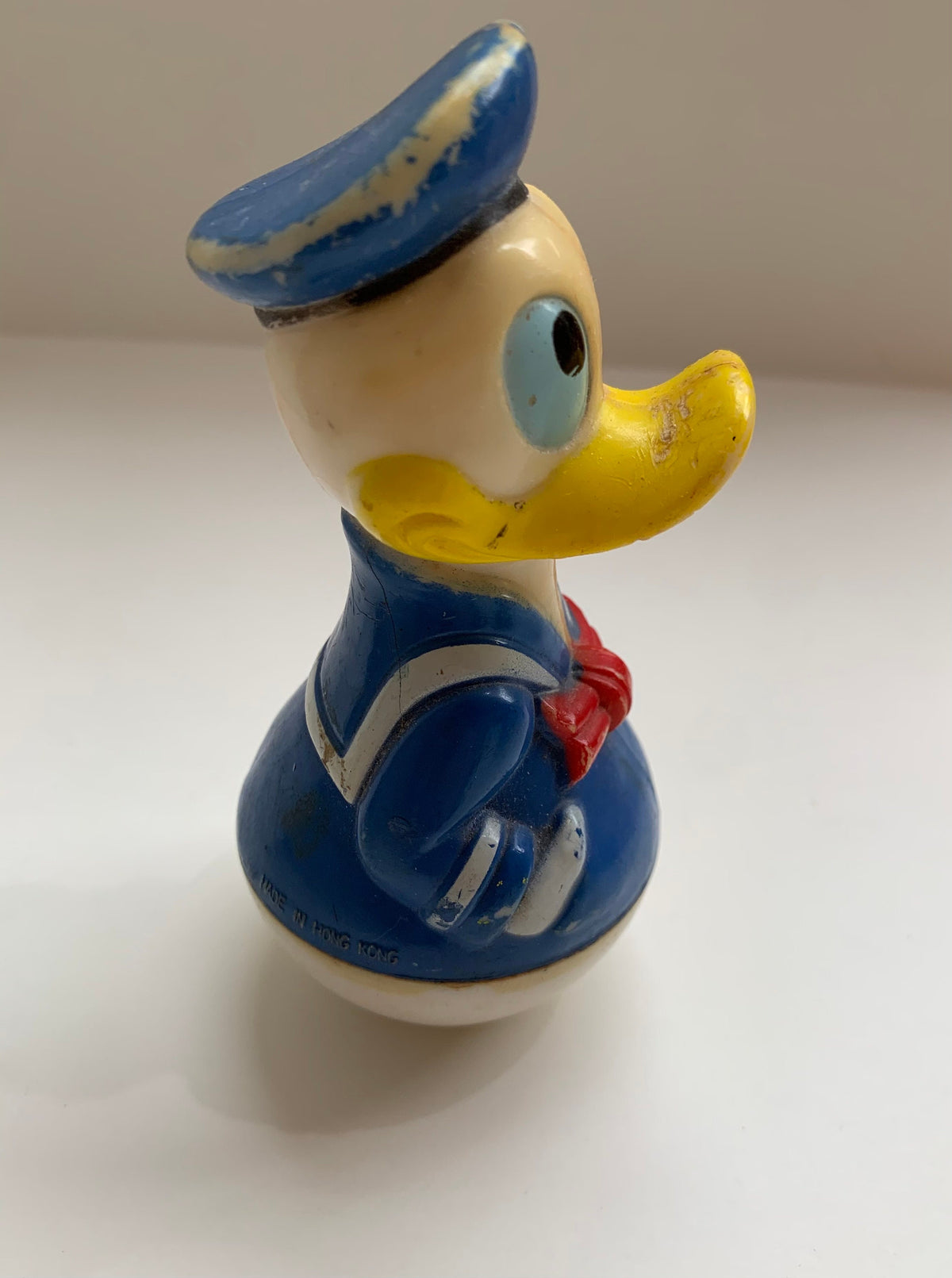 1970s  Disney Roly Poly Donald Duck Toy Made by Gabriel Industries, New Jersy