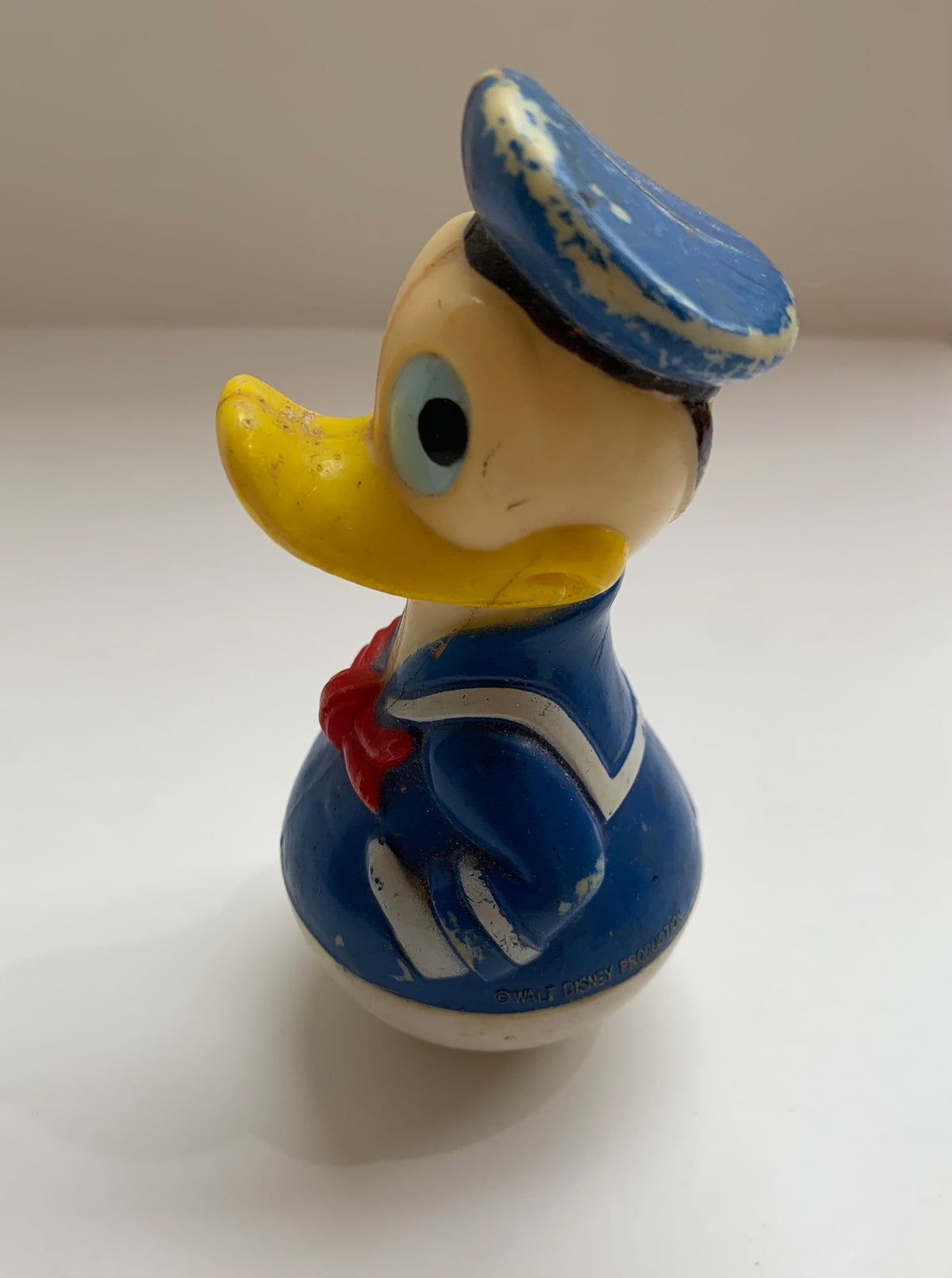 1970s  Disney Roly Poly Donald Duck Toy Made by Gabriel Industries, New Jersy
