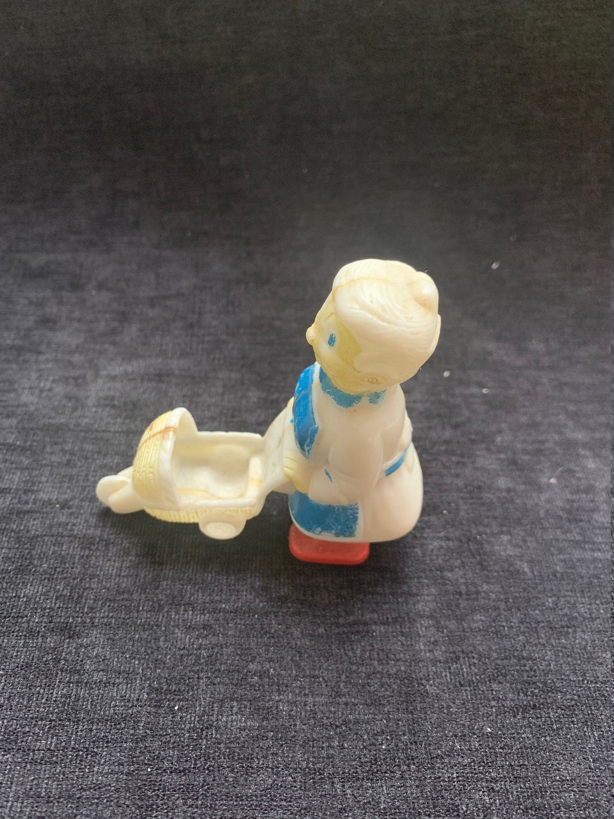 Grandma with Baby and Buggy Ramp Walker By Marx- 1960's