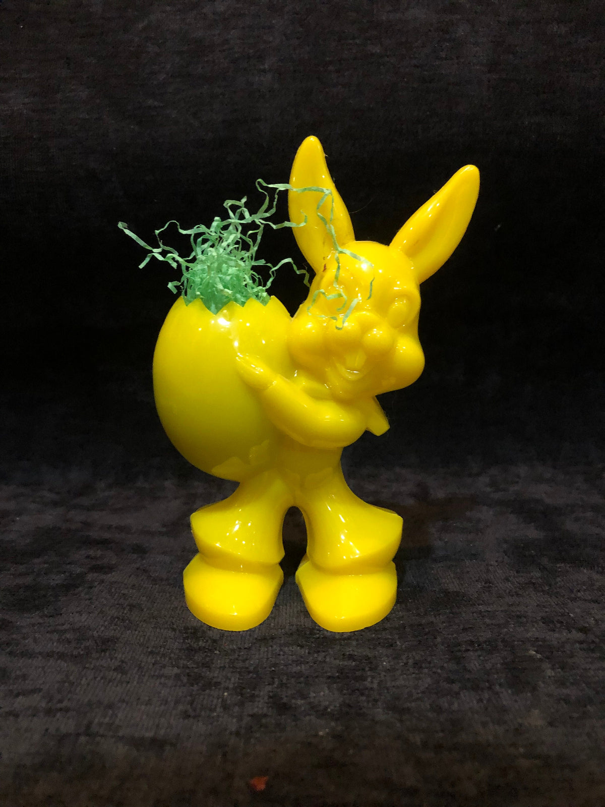 Rosen Plastic Yellow Easter Bunny Candy Container 1950's Vintage