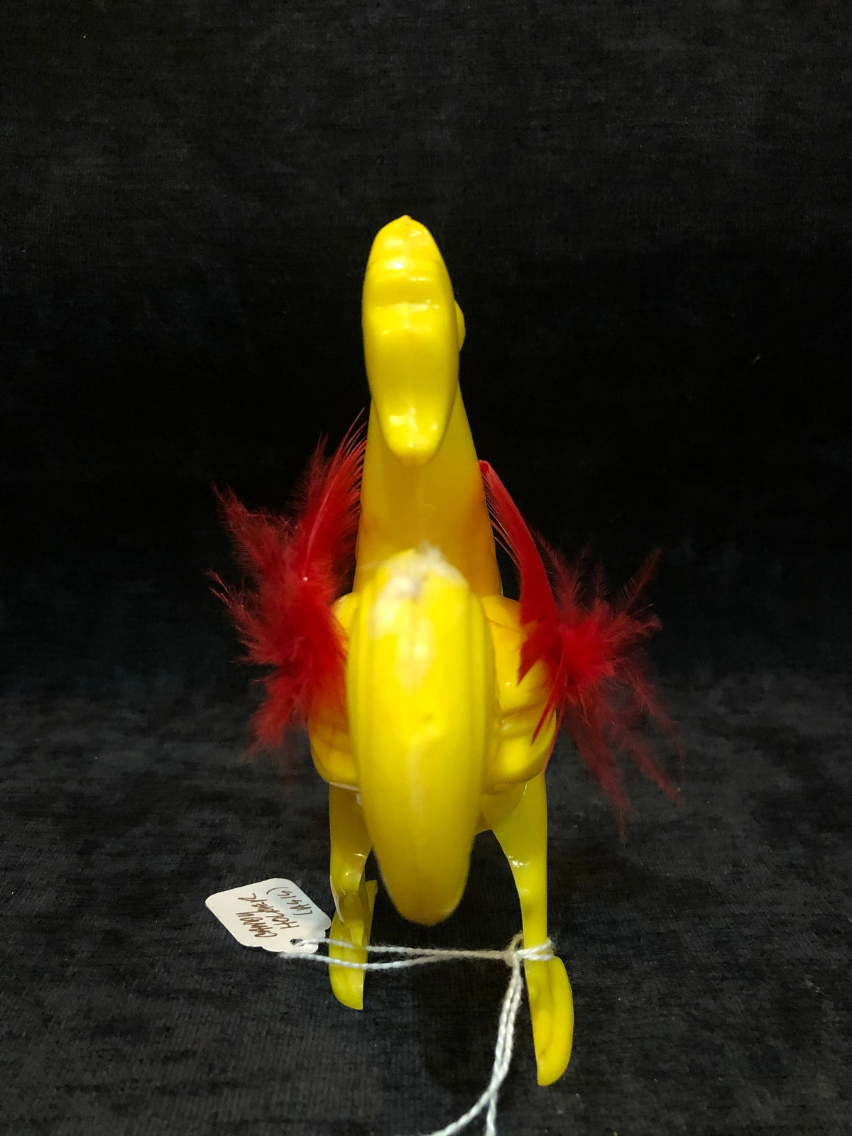 Rosen Plastic Rooster with Feathers vintage 1950's
