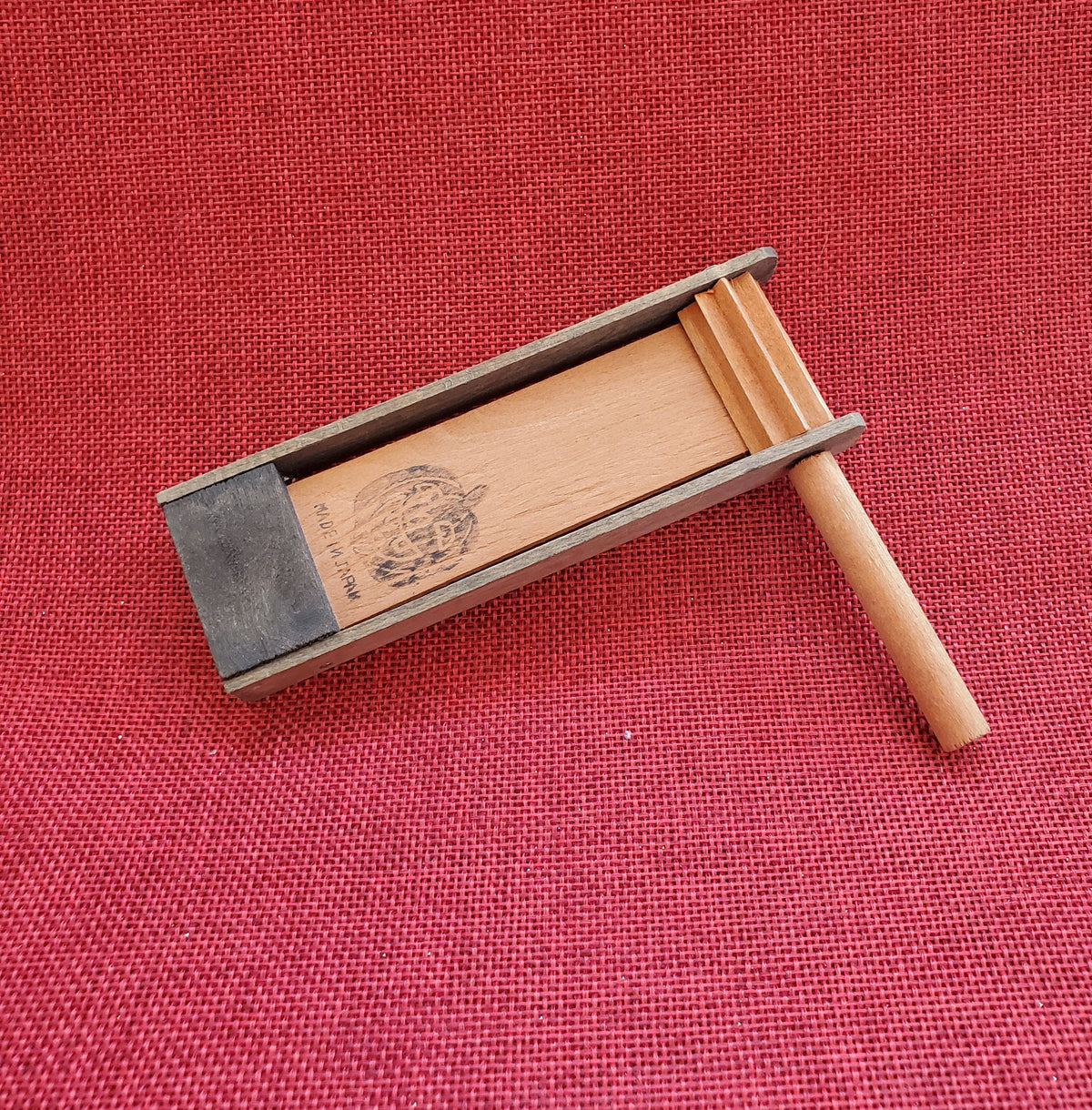 Halloween Wood Rachet Noise Maker, Made in Japan 1940s -Pumpkin Design