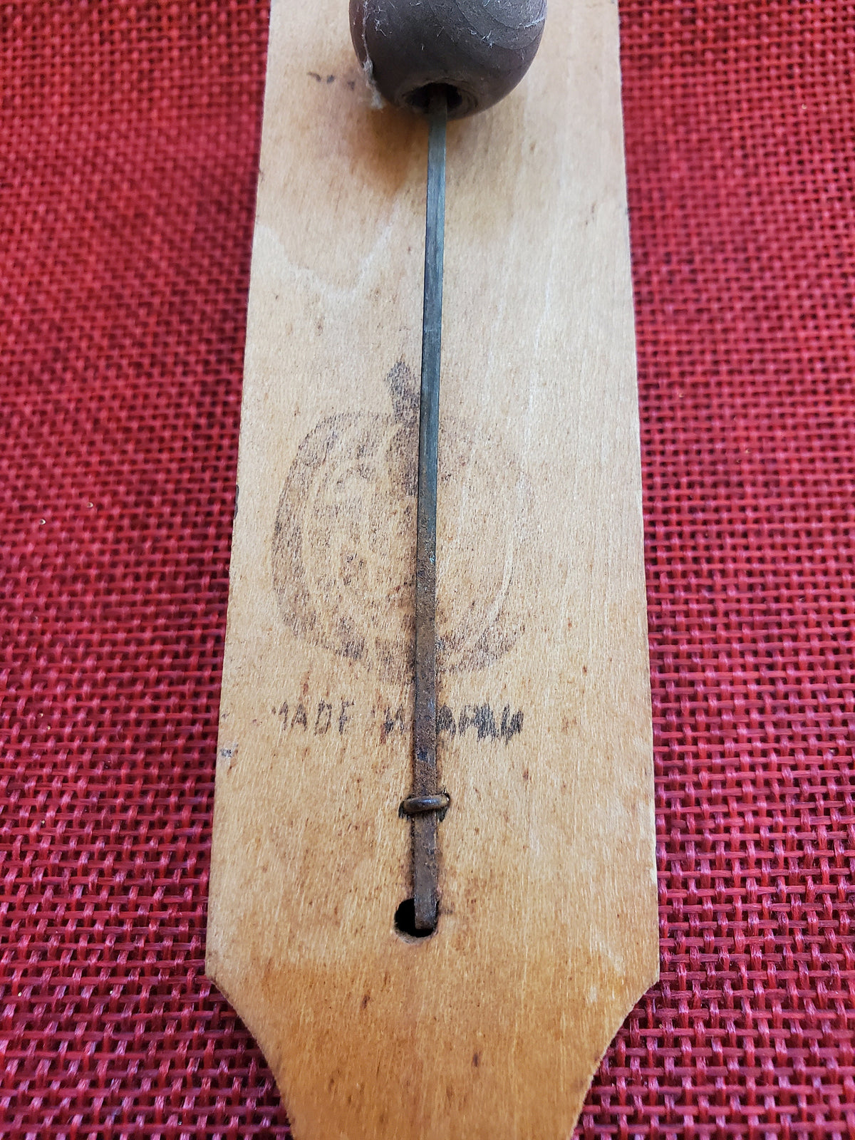 Halloween Wooden Clapper - Ball Noise Maker -1940s Made in Japan