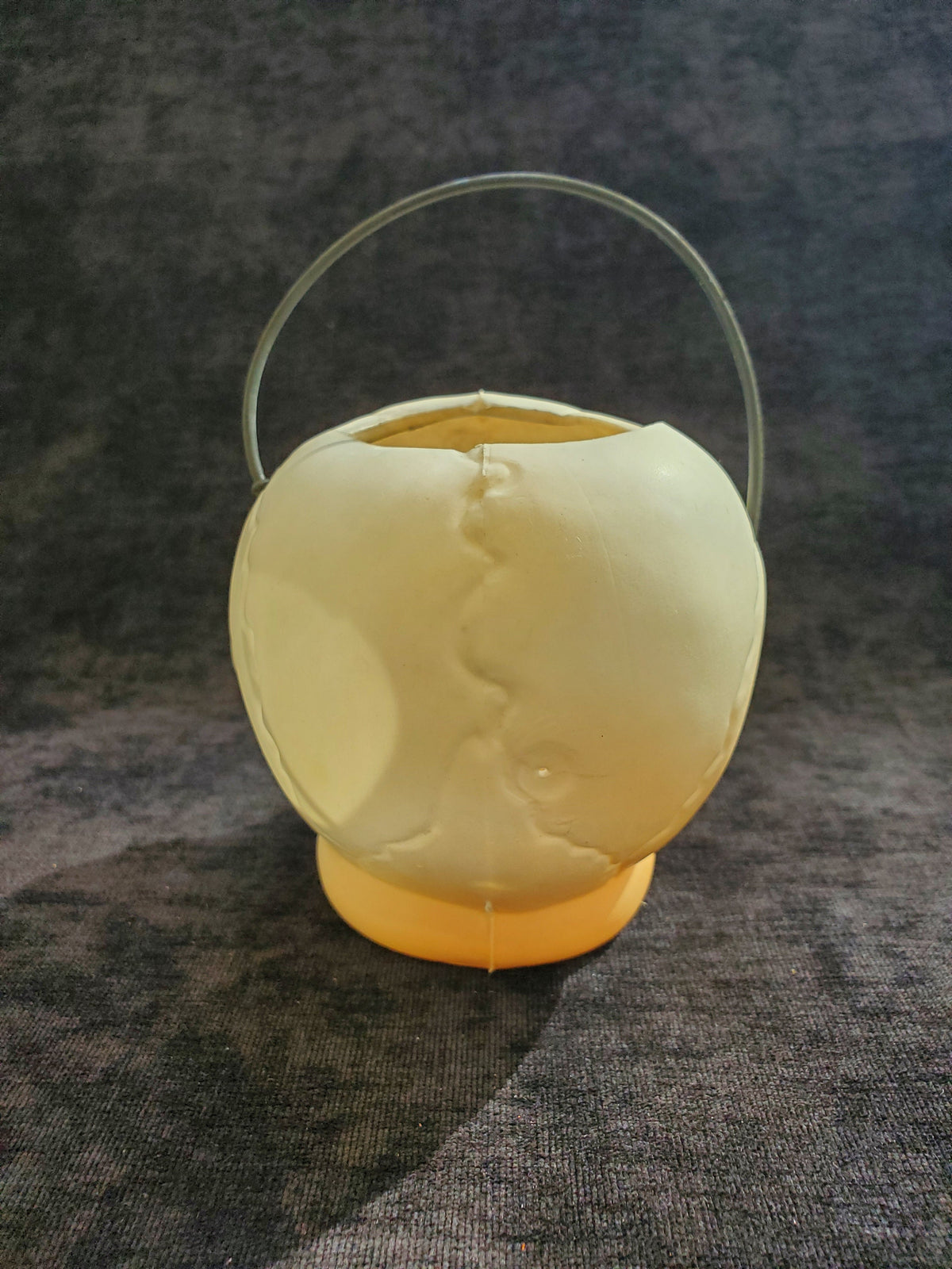Skull Trick or Treat Candy Container Vintage Blow Mold
