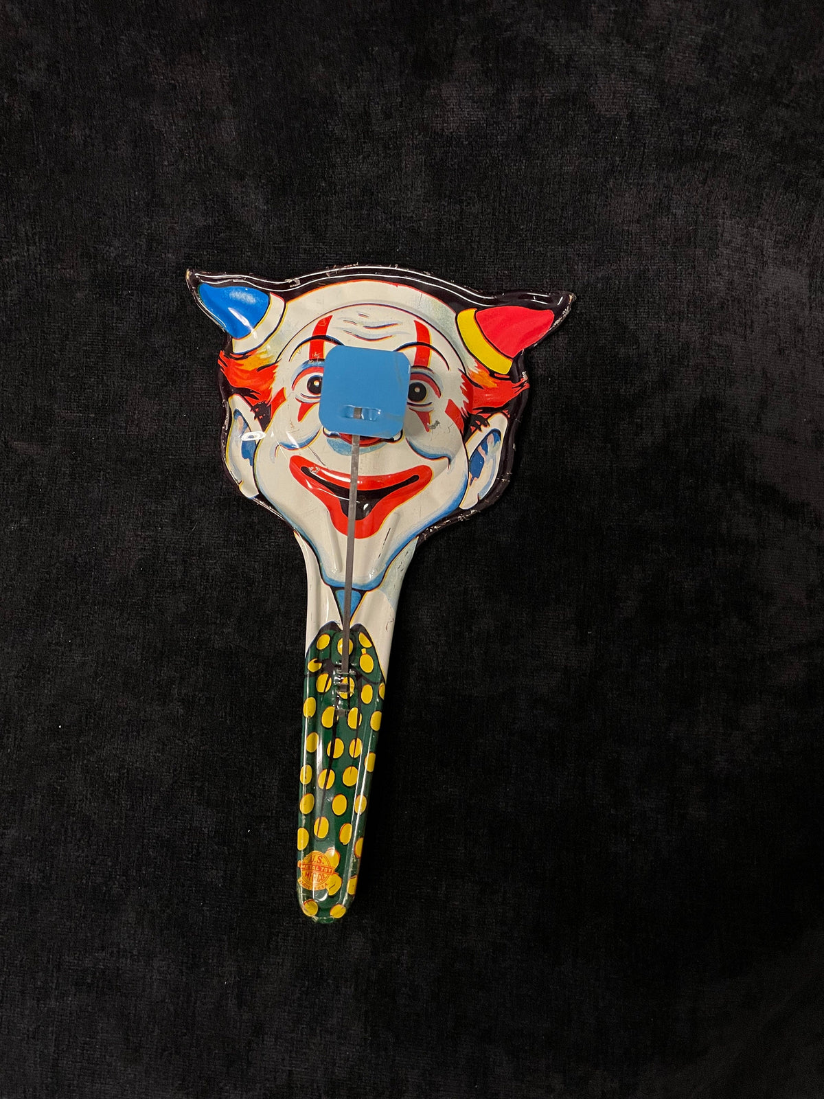 Clown Clapper - US Metal Toy MFG Co. Noise Makers vintage