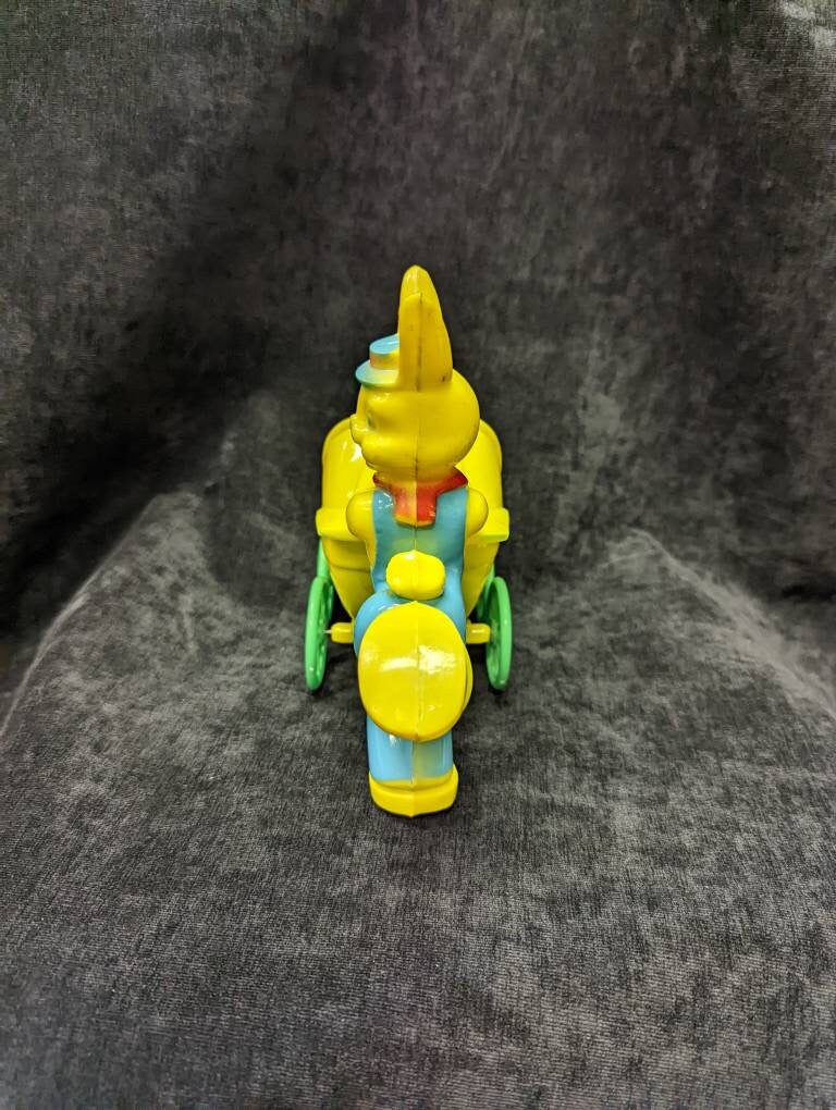 RARE Rosen Bunny Pushing Baby Carriage With Baby Bunny Inside (LARGE CENTERPIECE)