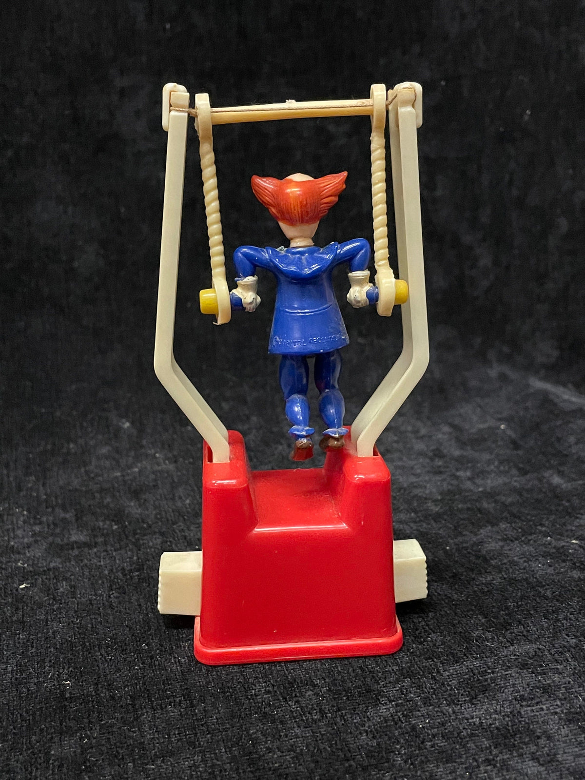 Tricky Trapeze Bozo Clown - Push Button Acrobat