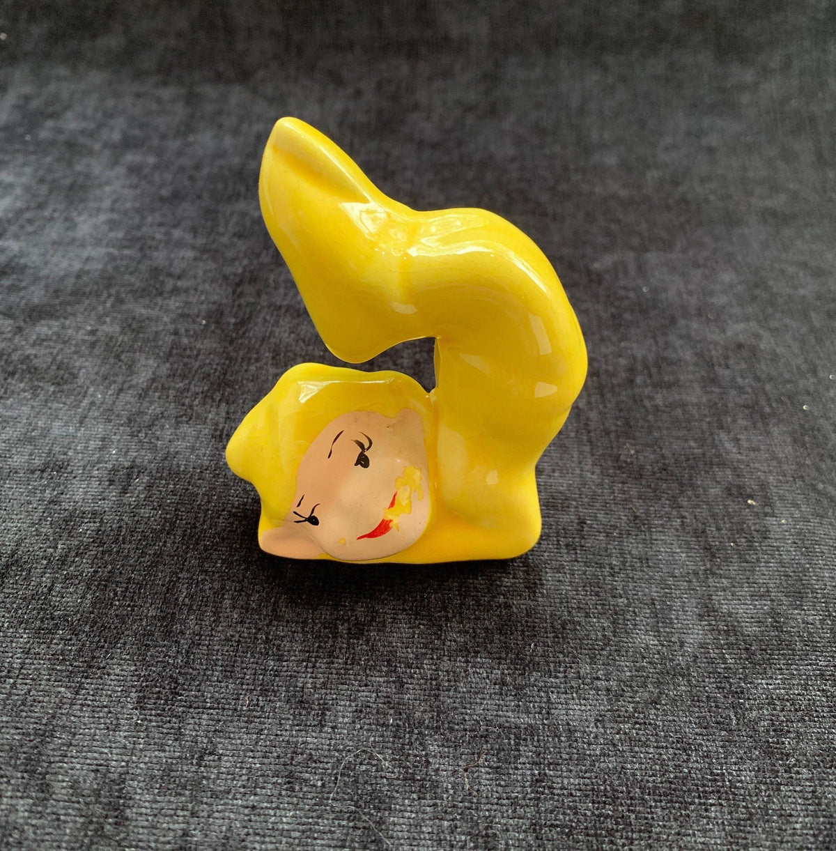 Elf Boy in Yellow Jumpsuit Doing a Handstand - Vintage