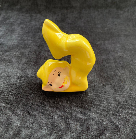 Elf Boy in Yellow Jumpsuit Doing a Handstand - Vintage