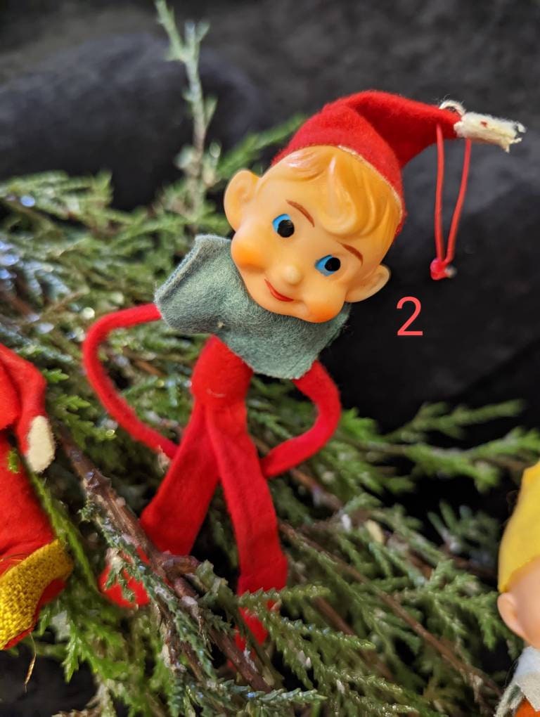 Retro Elf Ornaments - 3 Elves SOLD SEPERATELY