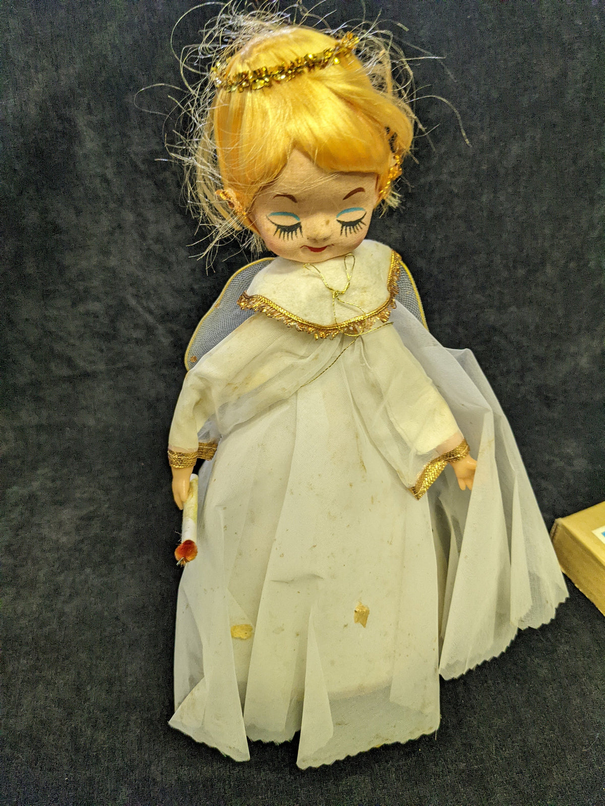 Mid Century MCM Musical Rotating Angel in Original Box, from Japan