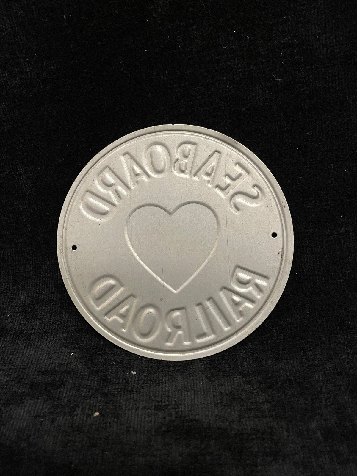 Seaboard Railroad Air Line Cereal Prize - "Through the Heart of the South" - Tin Emblem 3" - Tin Cereal Premium- Promotional Cereal Premium
