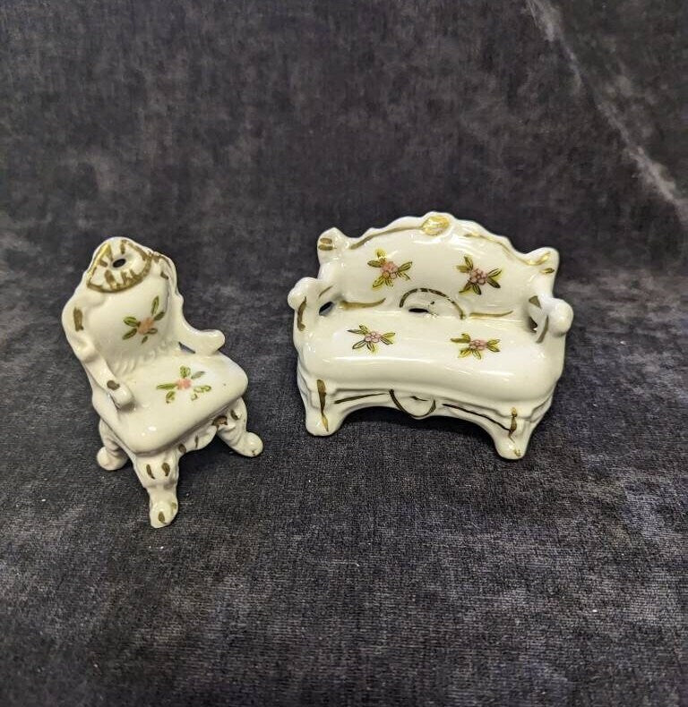 Japan Porcelain Dollhouse Furniture - Sold as a set  Vintage