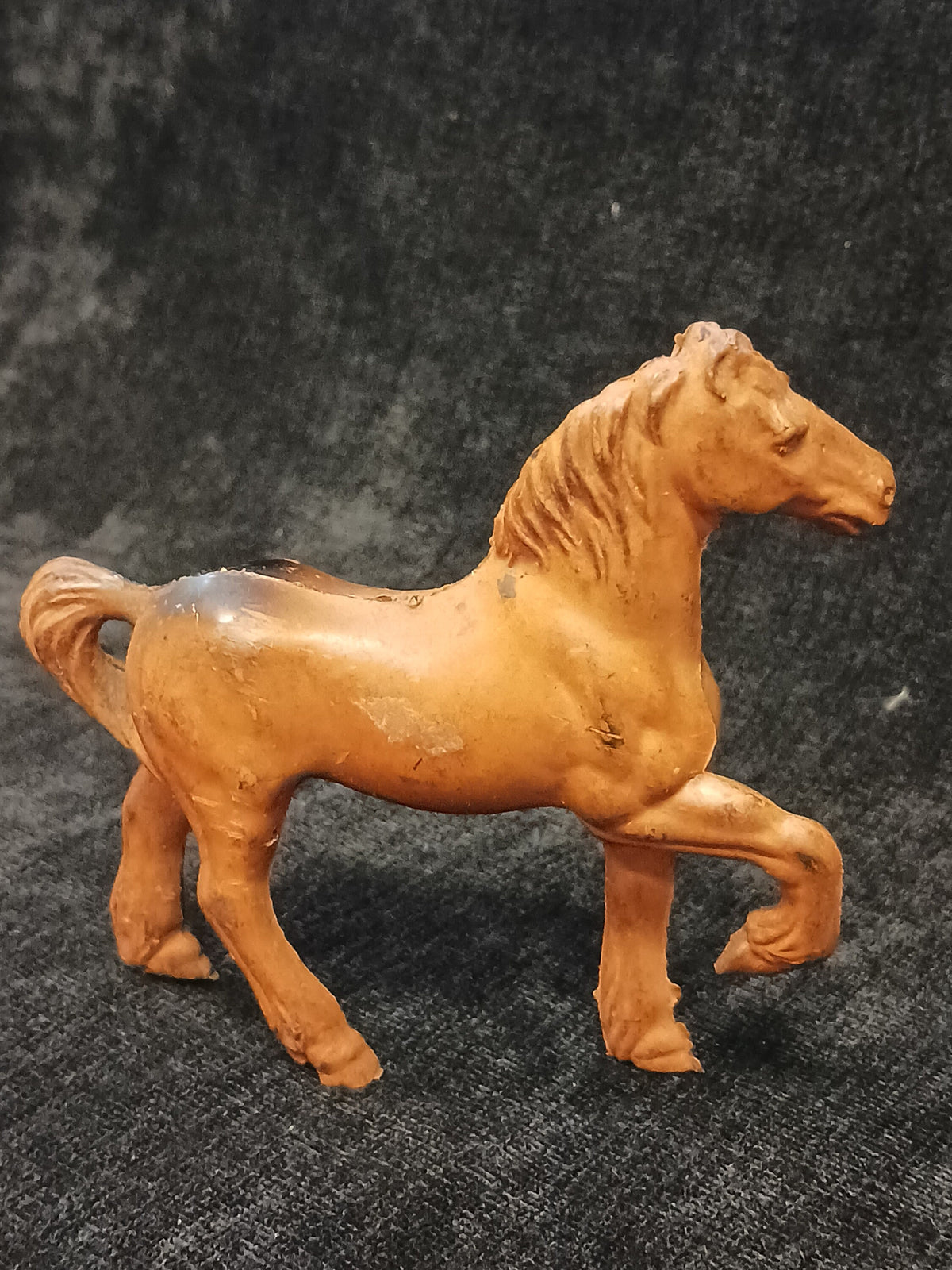 Brown Rubber Horse Figurine