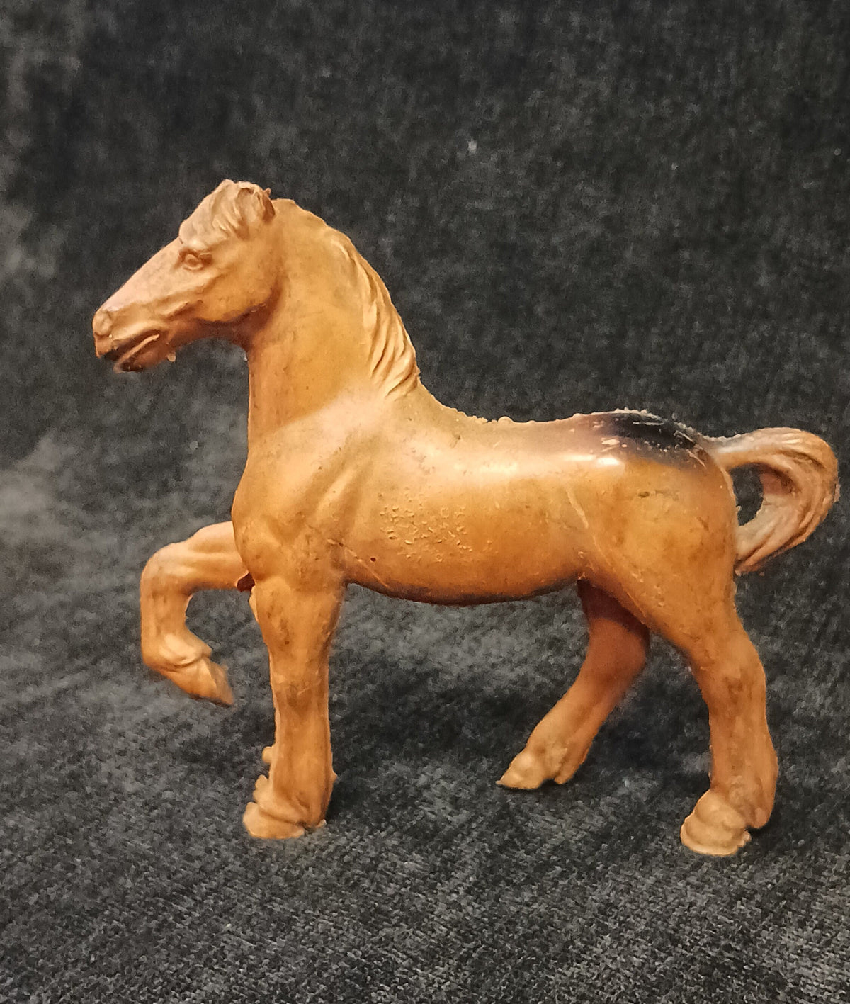 Brown Rubber Horse Figurine