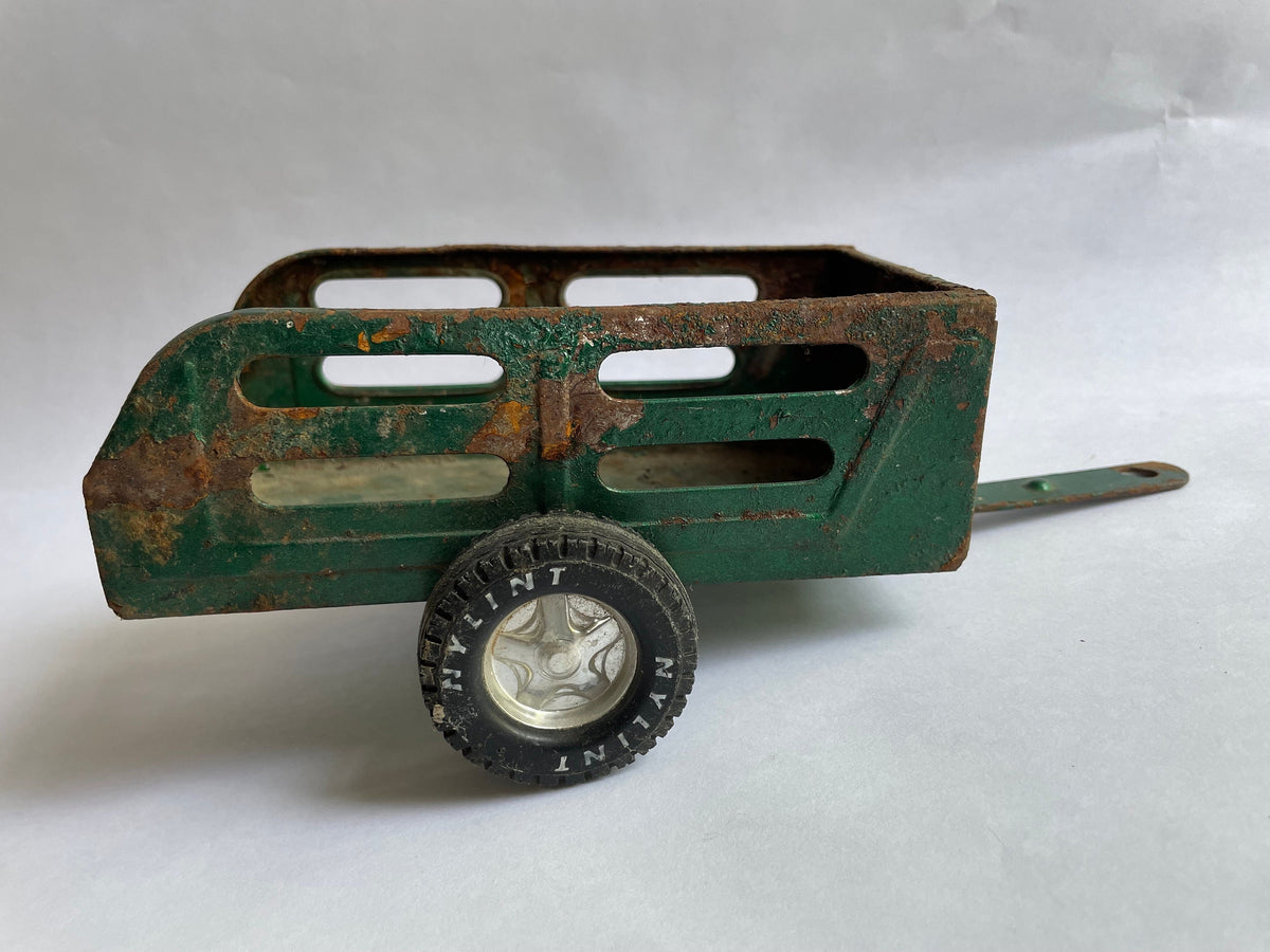 Nylint Trailer - Green  Metal Farm Utility Trailer - Pull Behind Truck Trailer - Metal 2 Wheel Trailer