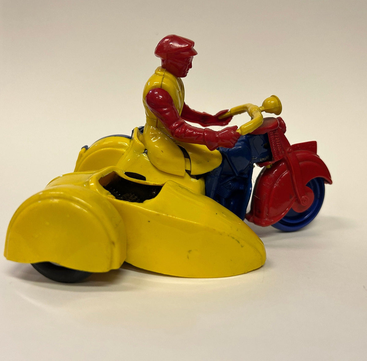 Nosco Plastic Motorcycle with Sidecar Not Complete -  Sold for Parts - Vintage 1940s - 2 Sold individually