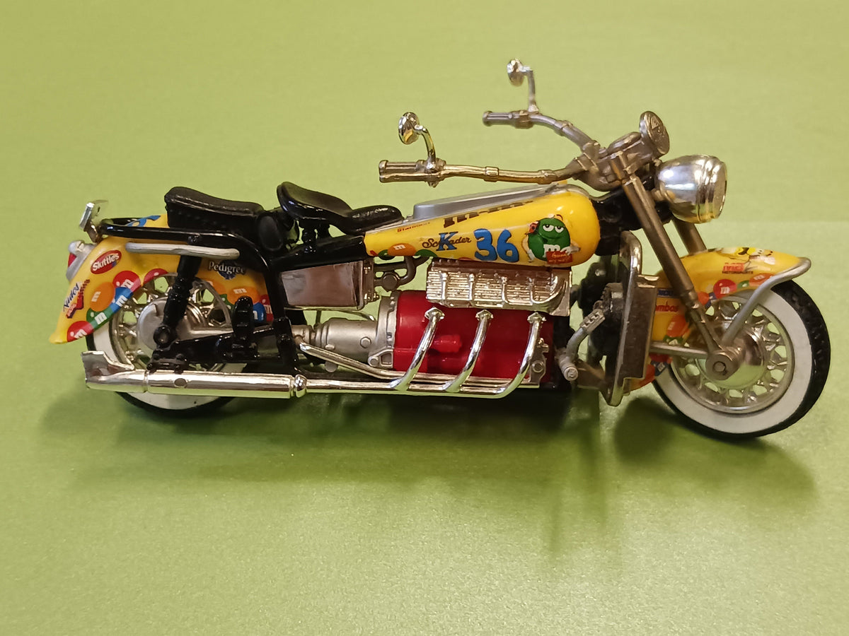 Hallmark Fat Boy Harley Davidson - Nascar and M&M Hot Wheels Harley - Purple and Silver Motorcycle - all made by Maistro  Sold Individually!