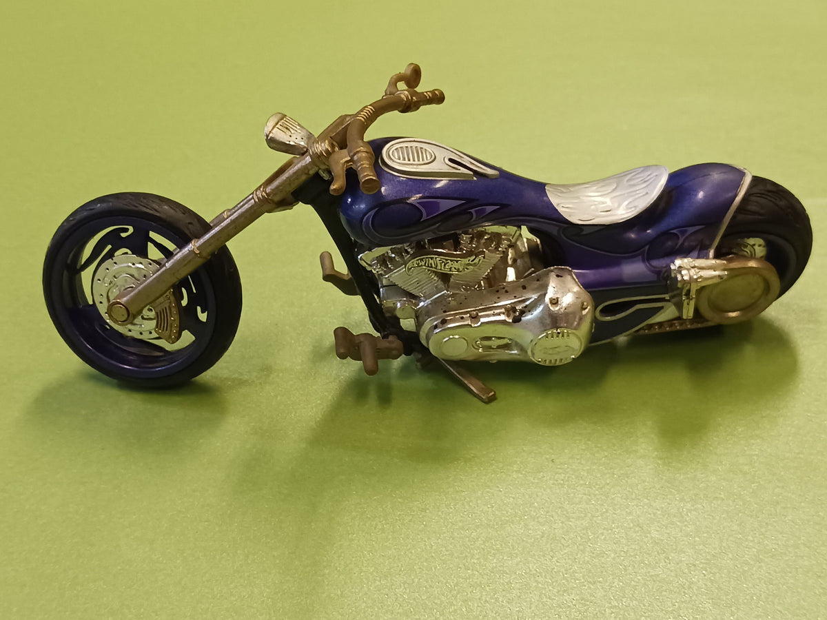 Hallmark Fat Boy Harley Davidson - Nascar and M&M Hot Wheels Harley - Purple and Silver Motorcycle - all made by Maistro  Sold Individually!