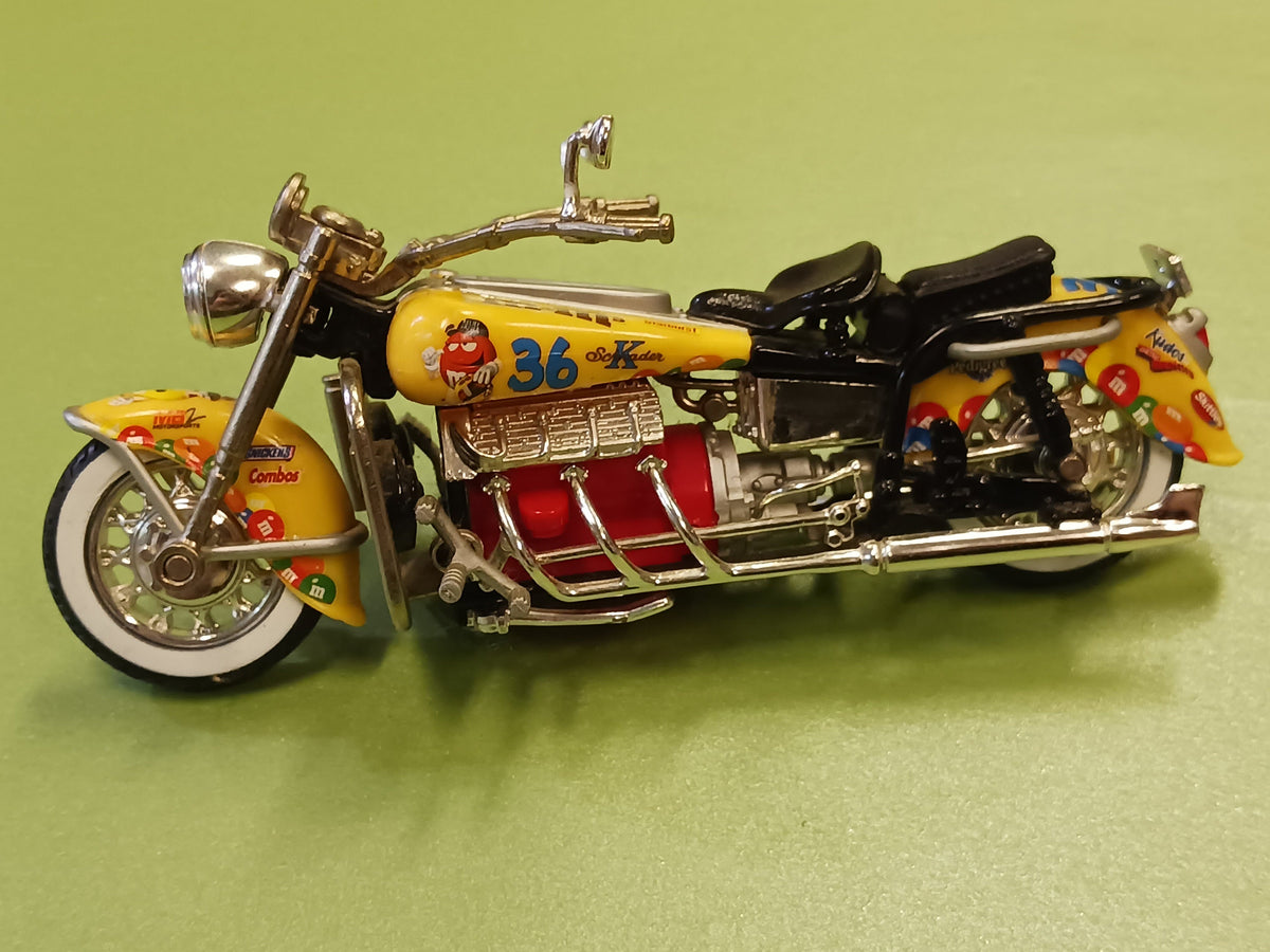 Hallmark Fat Boy Harley Davidson - Nascar and M&M Hot Wheels Harley - Purple and Silver Motorcycle - all made by Maistro  Sold Individually!