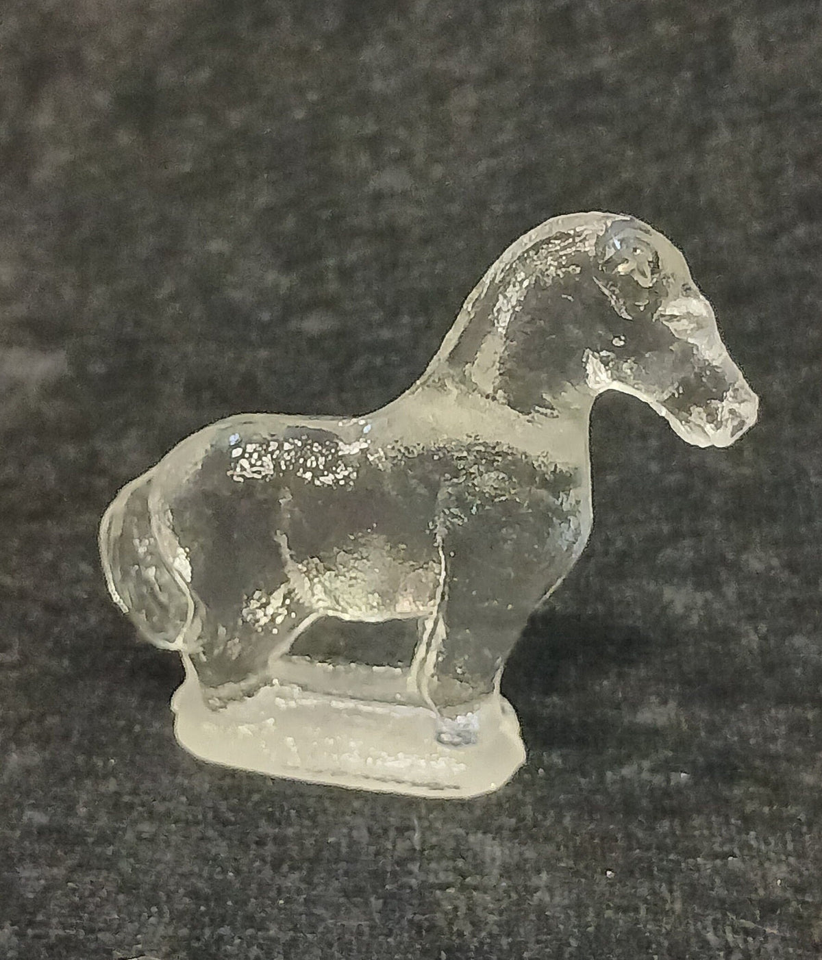 Wonderful Miniature Glass Horse Figurine - Horse Statue made of Glass -Chipped ears