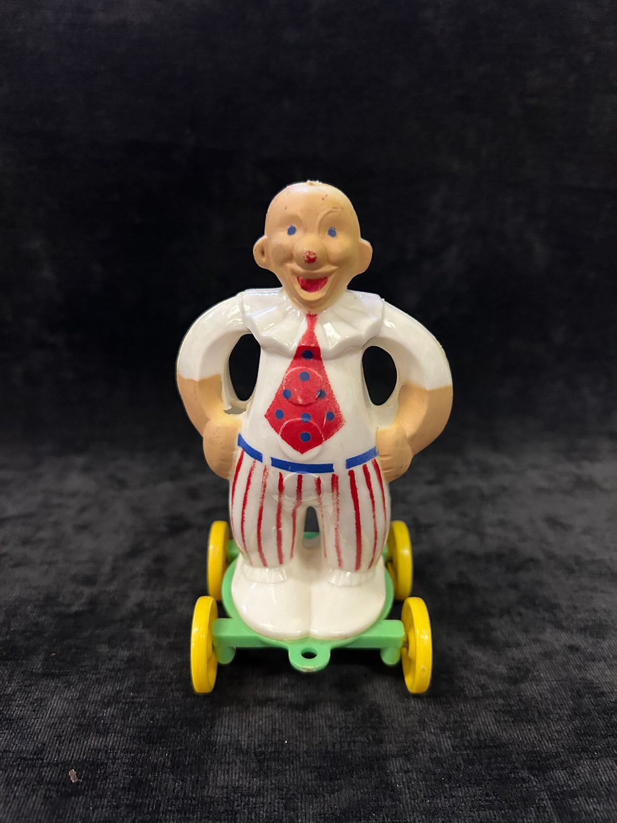 Rosen Rosbro War II Patriotic - Very RARE Character - Zook the Clown  Plastic Mold as base - Pull Toy Candy Container- Armistice Day Toy?