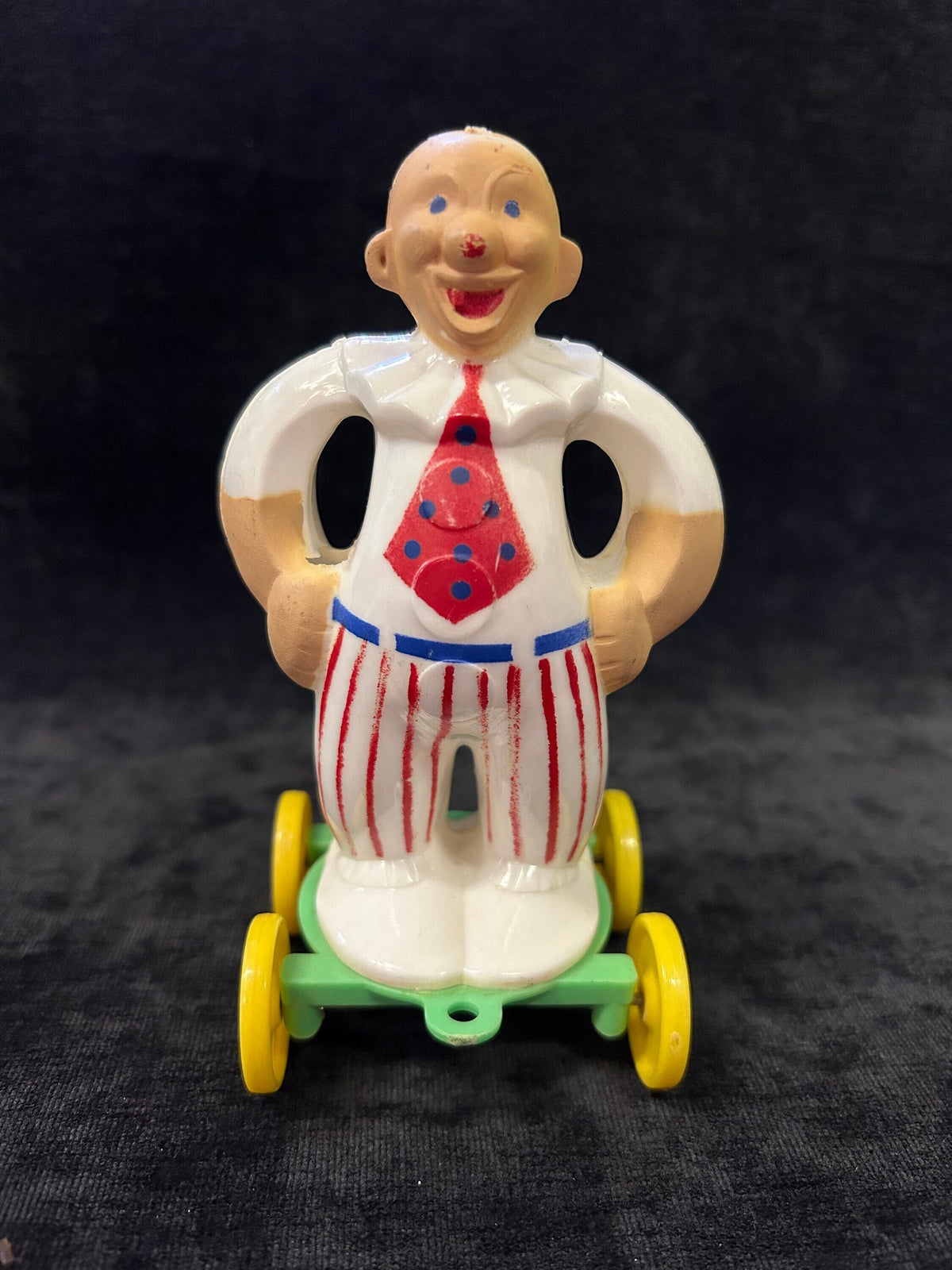 Rosen Rosbro War II Patriotic - Very RARE Character - Zook the Clown  Plastic Mold as base - Pull Toy Candy Container- Armistice Day Toy?