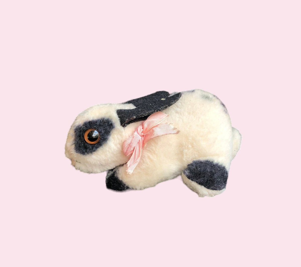 Steiff White And Black Wool Timmy Rabbit, Vintage