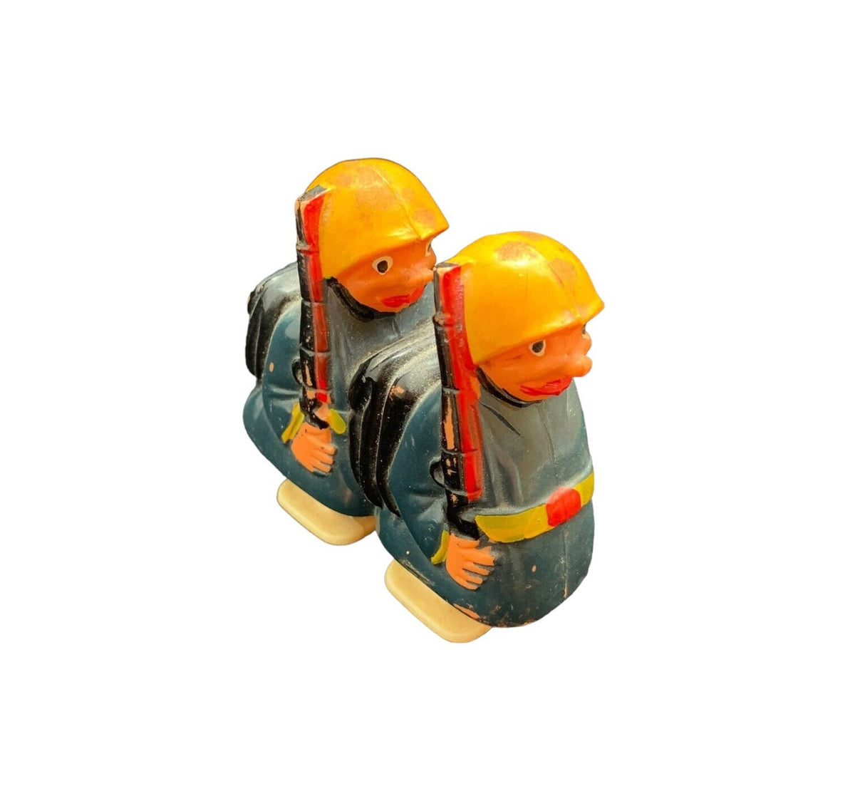 Pair of Soldiers Ramp Walker "Hap and Hop" Marx Toy 1960's